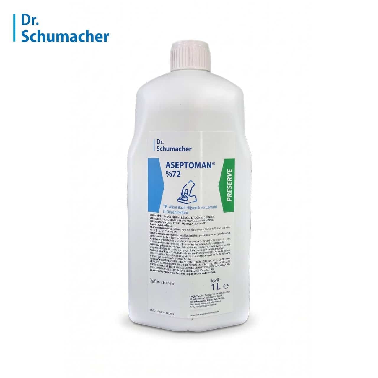 Dr. Schumacher Aseptoman %72 Alkol Bazlı El Dezenfektanı