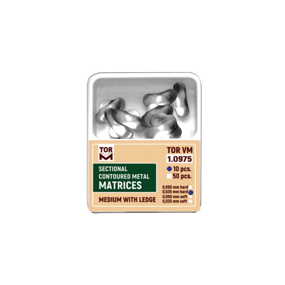 Tor VM Bölgesel Konturlu Metal Matrixler (Medium ve Çıkıntılı) No:1.0975 0,050mm Sert 10'lu
