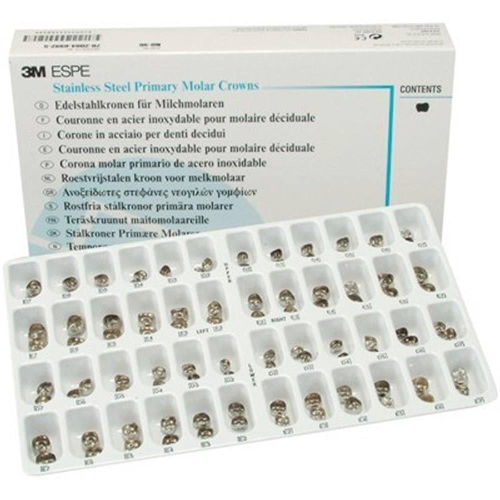 3M Paslanmaz Çelik Süt Molar Kuron Seti 48'li