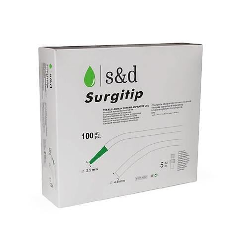 Cerrahi Aspiratör Ucu Steril 100 Lük Kutu Cerrahi Sakşın