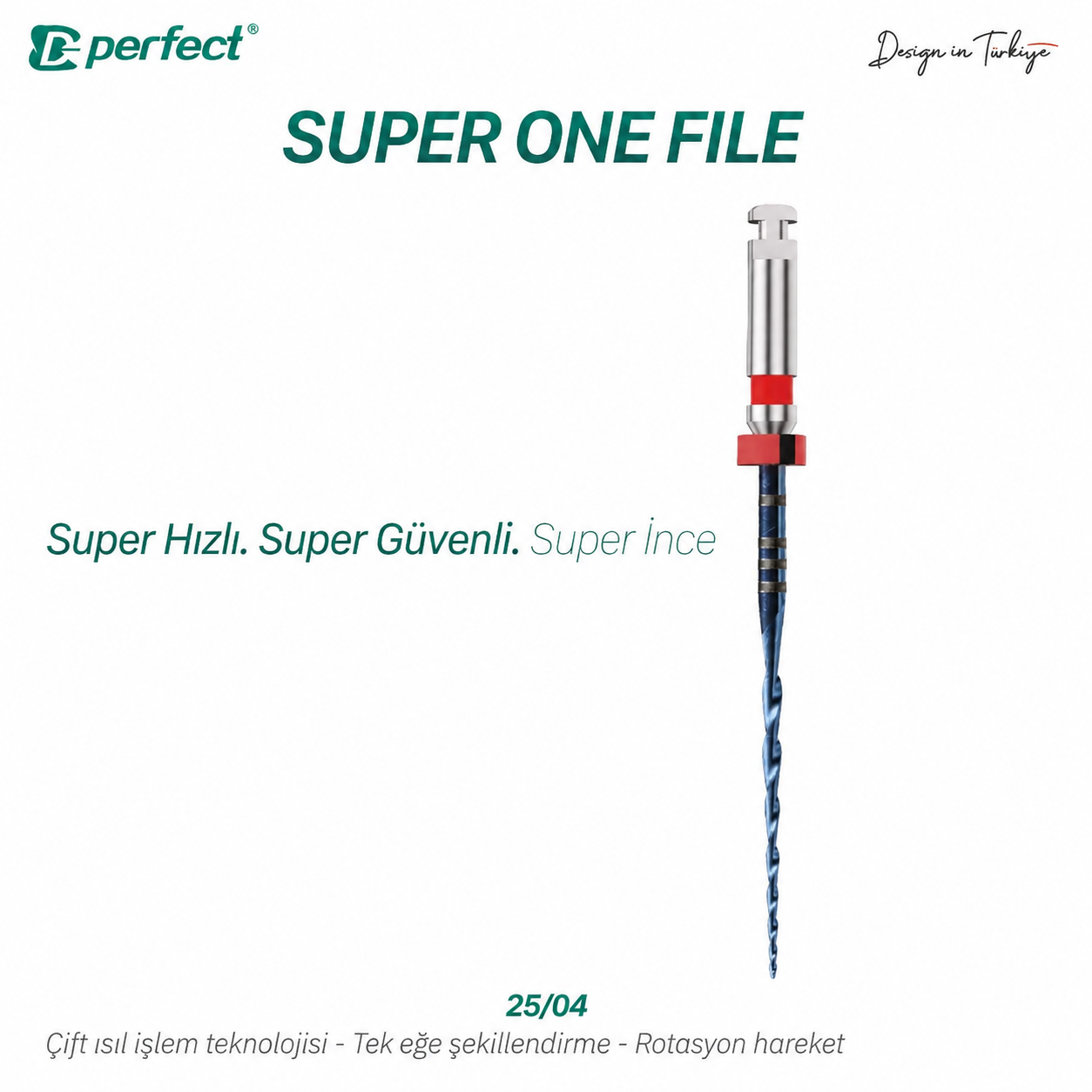 Perfect Süper System Süper One File Blister Kanal Eğesi 25/04