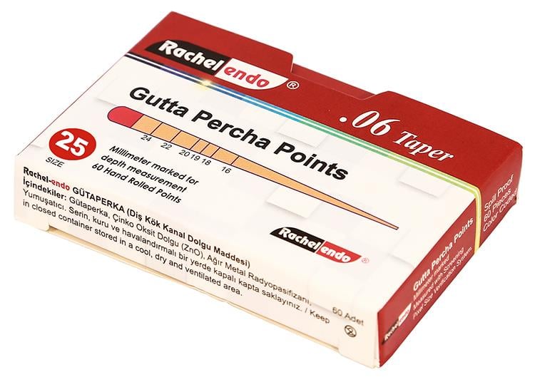 Rachel Endo Gutta Percha Points 0.06 Açılı