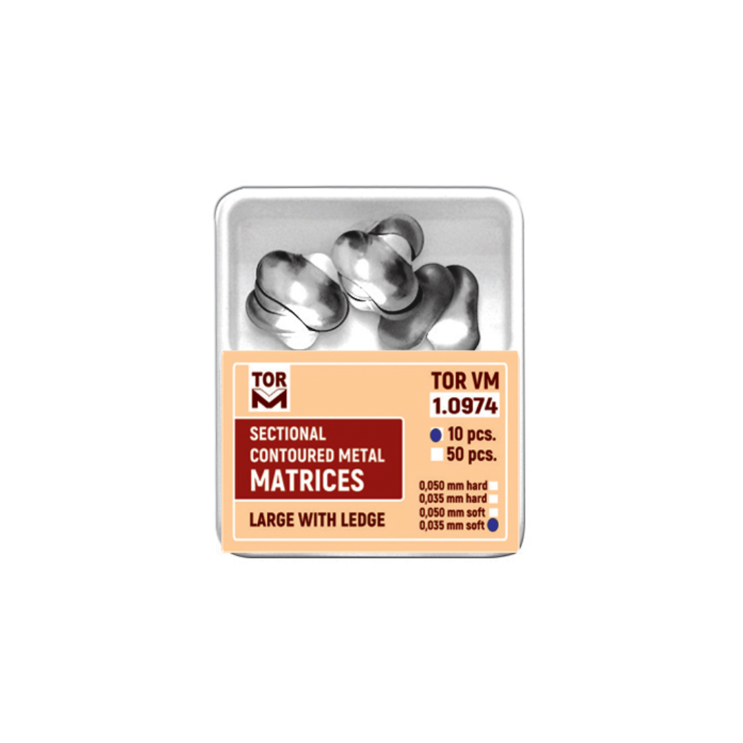 Tor VM Bölgesel Konturlu Metal Matrixler (Large ve Çıkıntılı) No:1.0974 0,035mm Yumuşak 10'lu