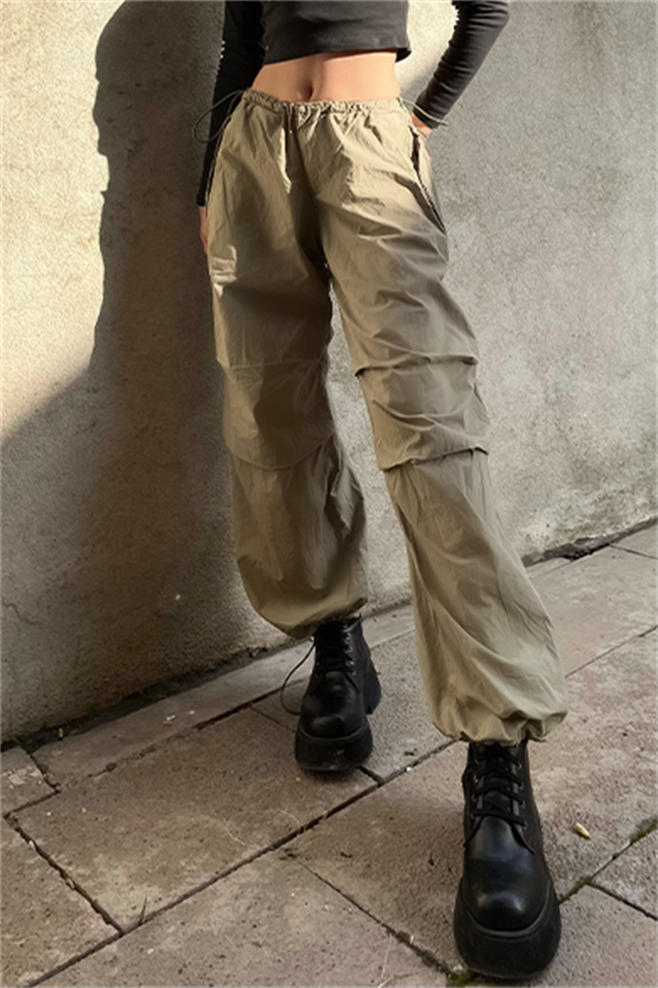 Açık Yeşil Paraşüt Kumaş Tactical Pantolon