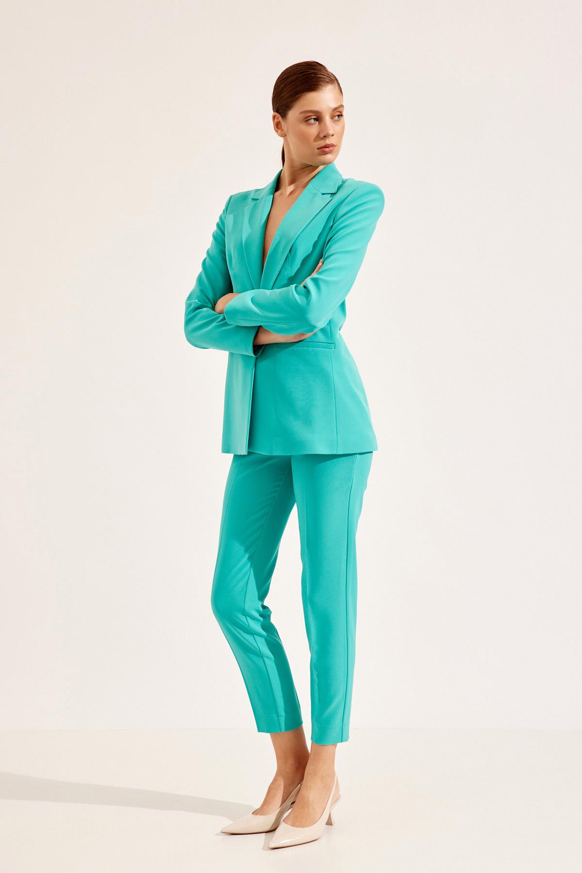 TURQUOİSE SUIT WITH TROUSERS 1YU2CTA0324(CK0486 