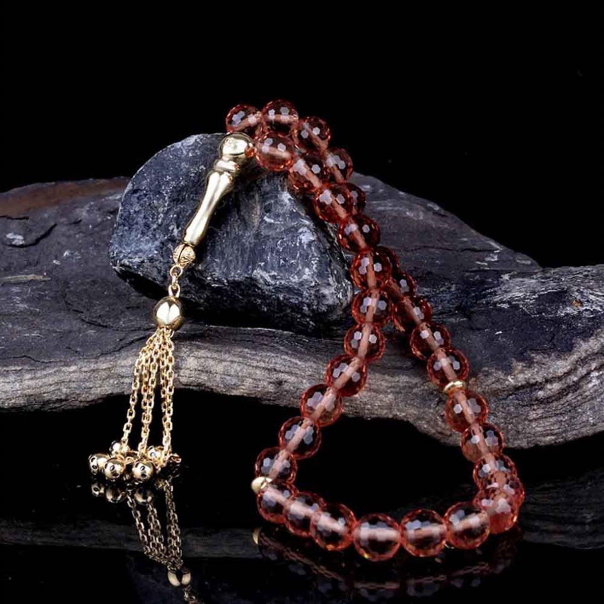 14 Ayar Altın Püsküllü Renk Değiştiren Sultan Taşı Tesbih