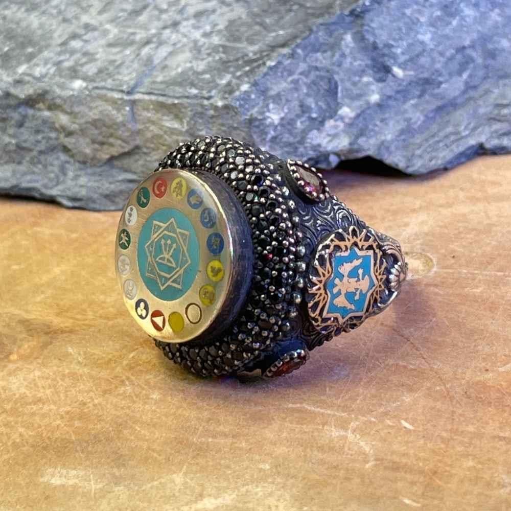 16 Türk Devleti Oğuz Kağan Mührü Gümüş Yüzük16 Türk Devleti Yüzük