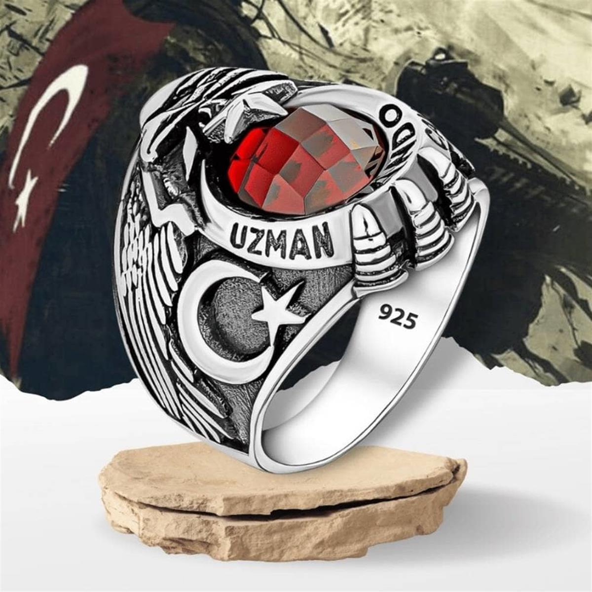 Ay Yıldız Komando Uzman Çavuş Gümüş Yüzük