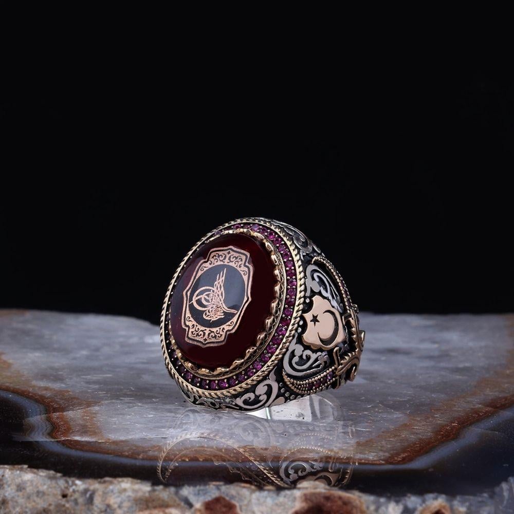 Bozkurt Göktürkçe Türk Yazılı Gümüş Yüzük