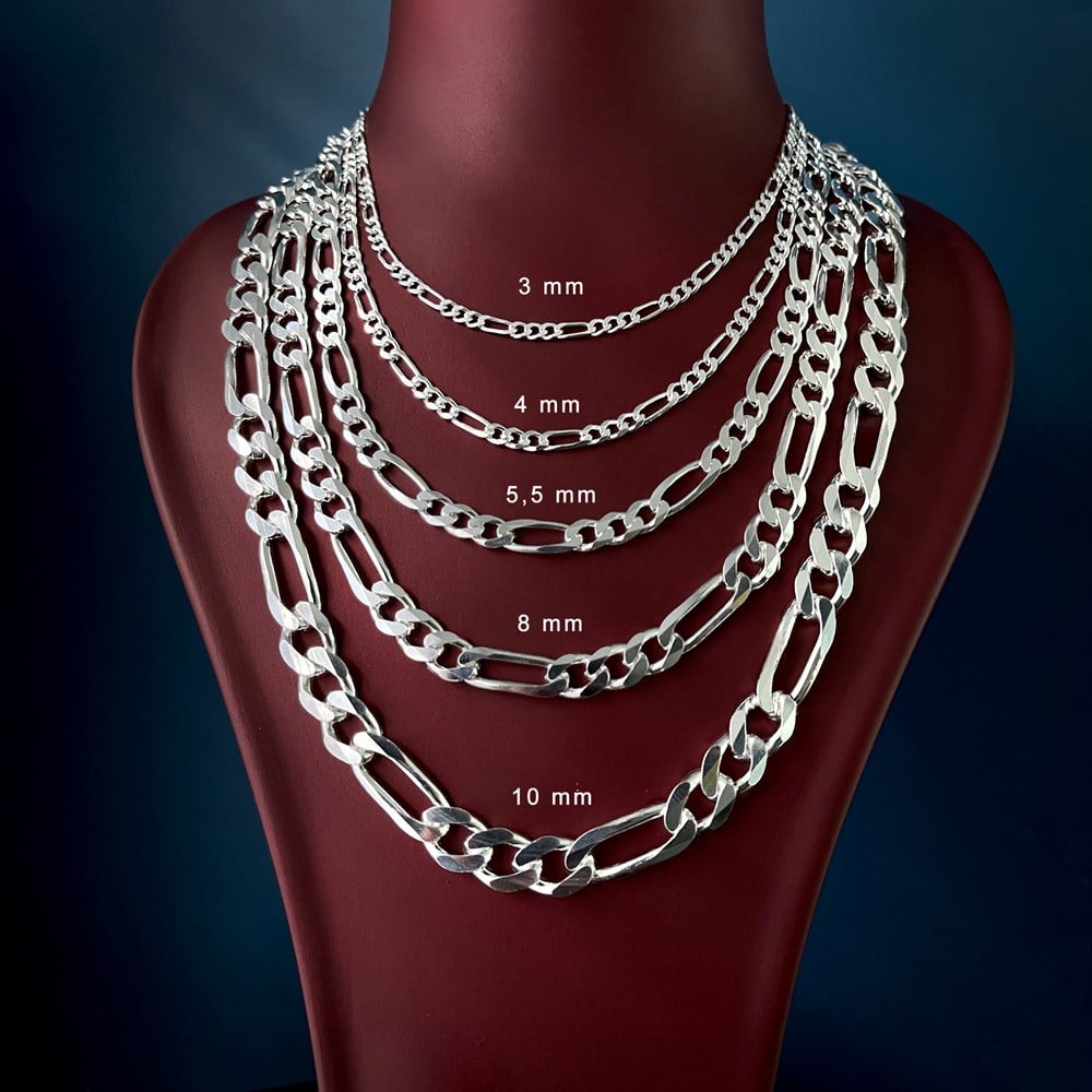 Figaro Zincir Gümüş Kolye