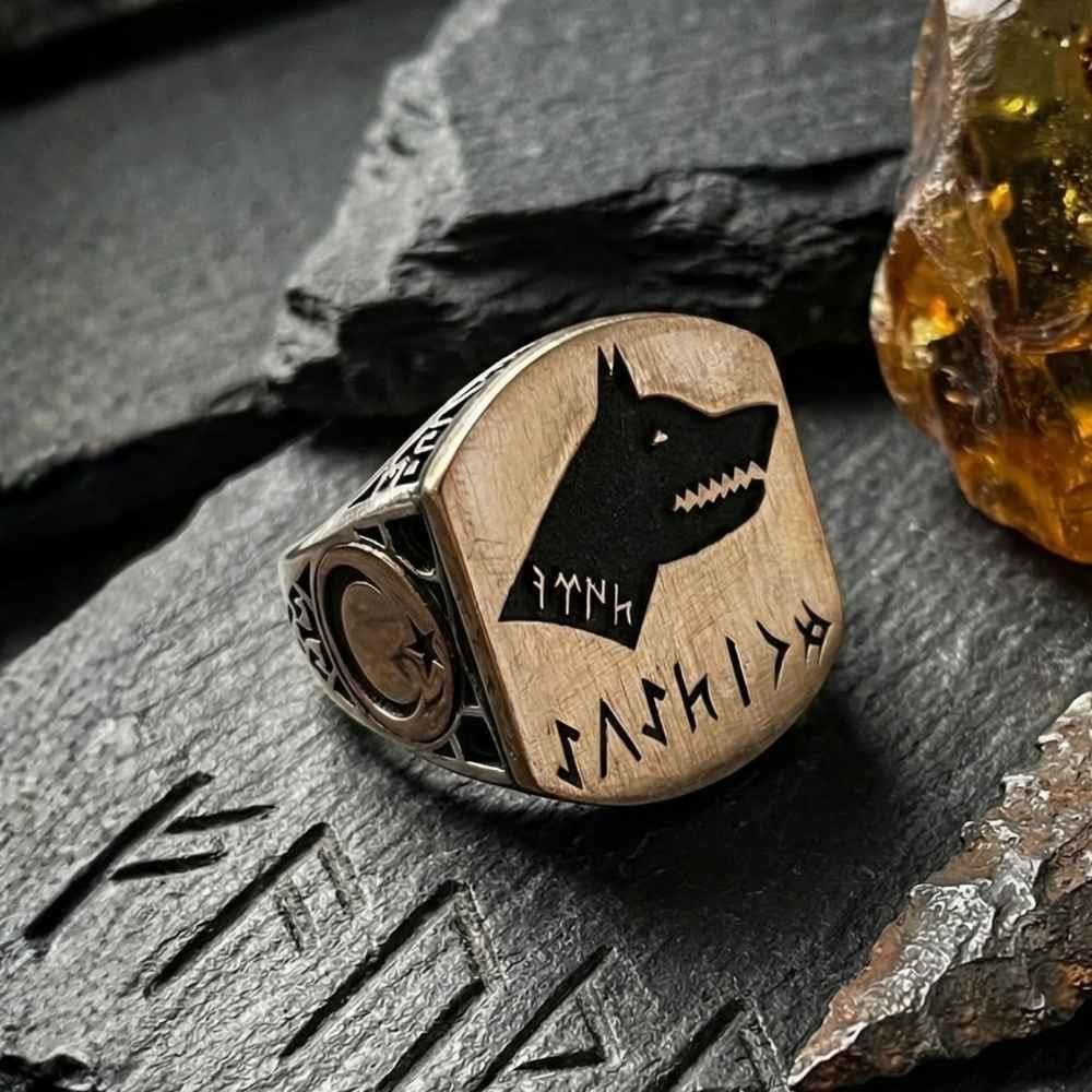 Kişiye Özel Göktürkçe İsim Yazılı Gümüş Yüzükİsim Yazılı Yüzük