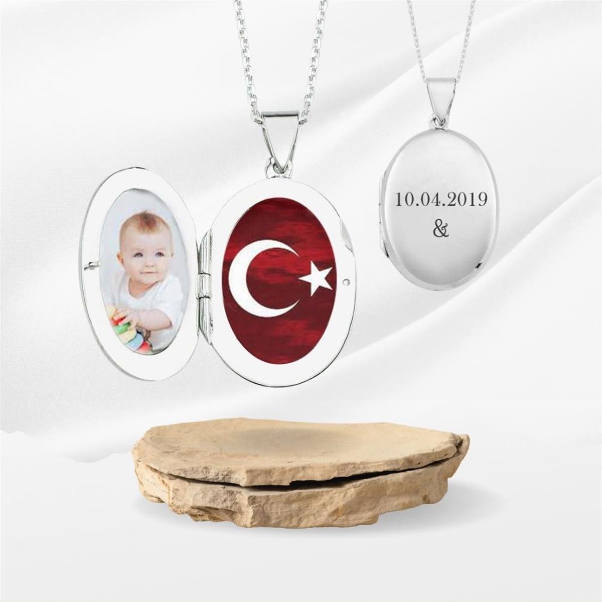 Kişiye Özel Gümüş Madalyon Kolye