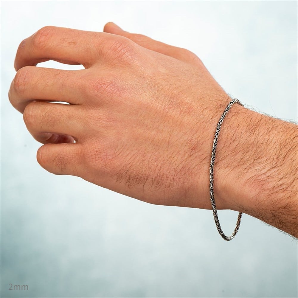 Klasik Kral Gümüş Bileklik