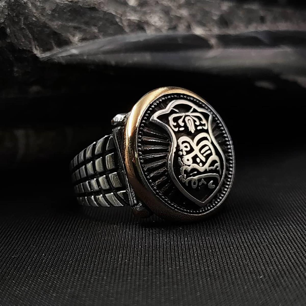 Kordon Detay Nal-ı Şerif Erkek Gümüş Yüzük