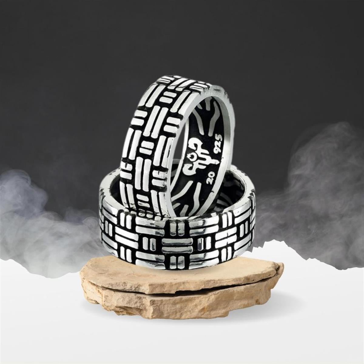 Örgü Model Gümüş Alyans