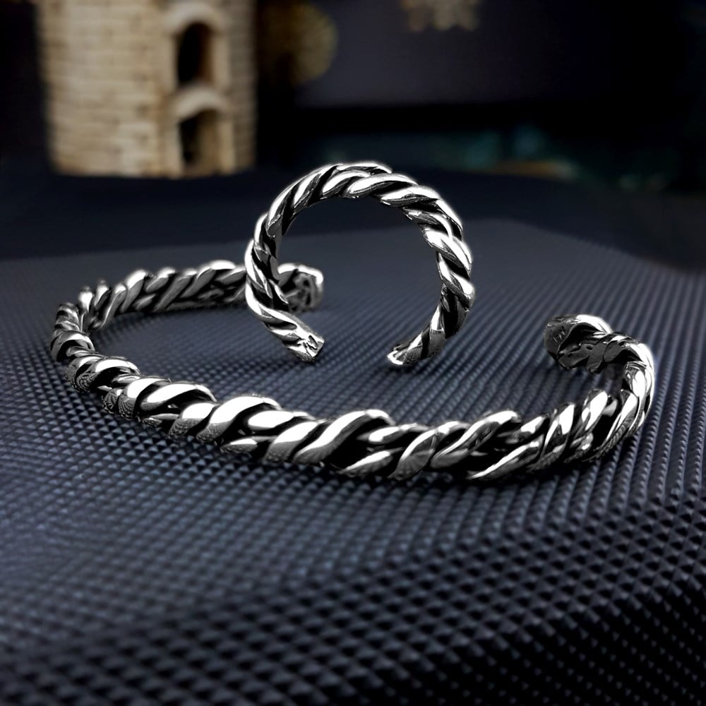 Sarmaşık Motifli Bileklik ve Yüzük Kombin