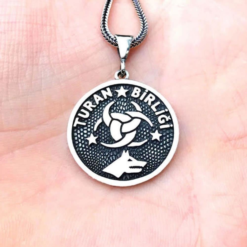 Turan Birliği Yazılı Gümüş KolyeTürk Kolye