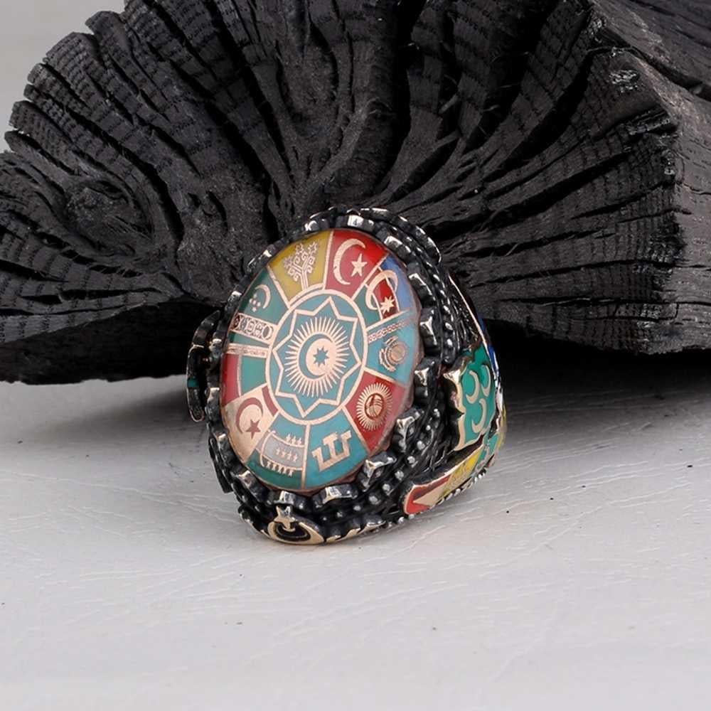 Üç Hilal Türk Devletleri Teşkilatı Gümüş YüzükTürk Yüzükleri