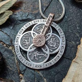 4 Esma İşlemeli İsme Özel Gümüş Korunma KolyesiKişiye Özel Dualı Kolye