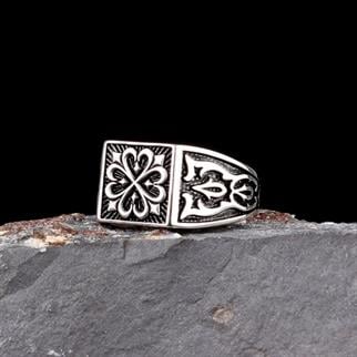 925 Ayar Gümüş Taşsız Desenli Model Erkek YüzükTaşsız Yüzükler