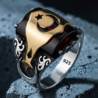 Ay Yıldız Bayrağımız Gümüş YüzükAy Yıldız Yüzükler