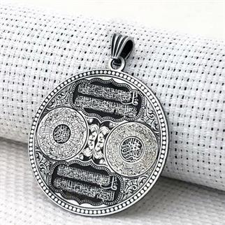 Ayetel Kürsi Nas Felak İnşirah Sureleri Gümüş Kolye UcuKolye Ucu