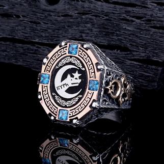 Bozkurt Ay Yıldız Göktürkçe Türk Gümüş YüzükBozkurt Yüzükleri