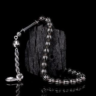 Gümüş Mineli Püsküllü 12 Yarma Erzurum Oltu Taşı TesbihErzurum Oltu Taşı Tesbih