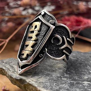 Kayı Boyu Göktürkçe Türk Yazılı Gümüş Zihgir YüzükBaşparmak & Zihgir Yüzükleri