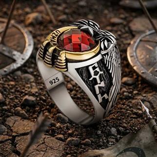 Kenar İşlemeli Uzman Çavuş Gümüş YüzükUzman Çavuş Yüzükleri