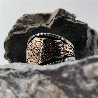 Nokta Detaylı Kişiye Özel Gümüş Yüzük