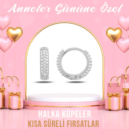 Gümüş Halka Küpeler