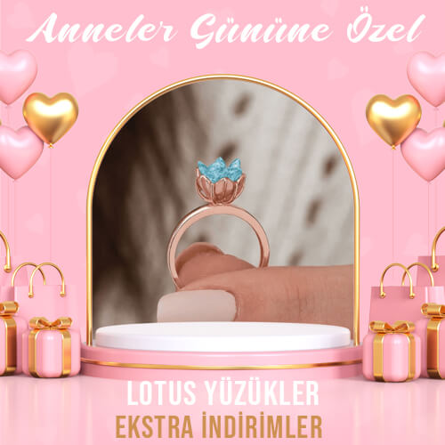 Gümüş Lotus Çiçeği Yüzükler