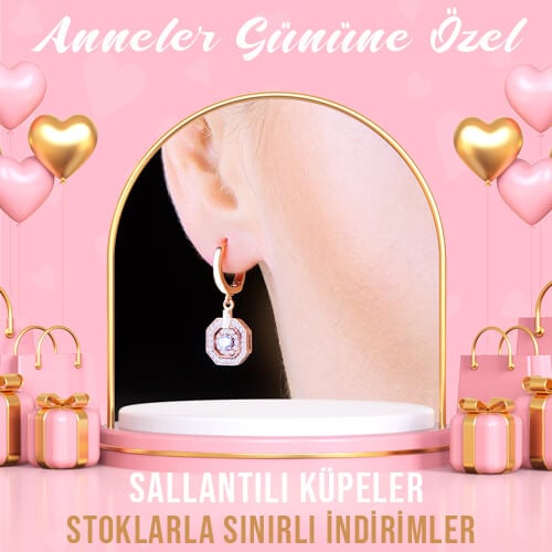 Gümüş Sallantılı Küpeler