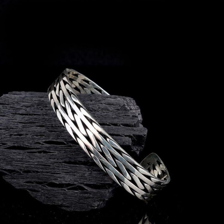 925 Ayar Gümüş Erkek Kelepçe BileklikErkek Bileklik