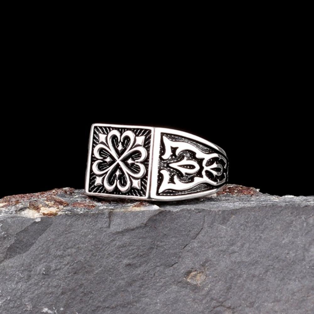 925 Ayar Gümüş Taşsız Desenli Model Erkek YüzükTaşsız Yüzükler