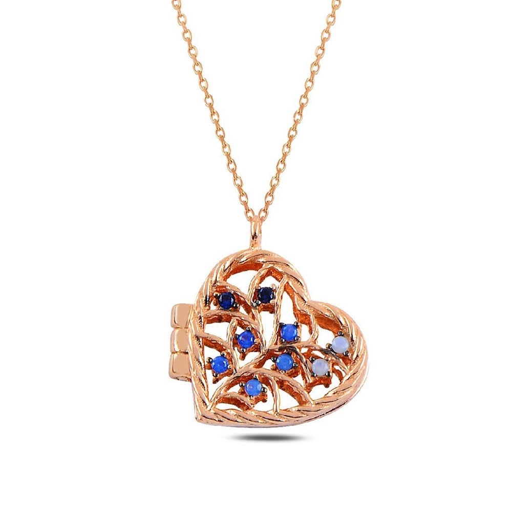 Açılır Kalp Model Gümüş Kolye