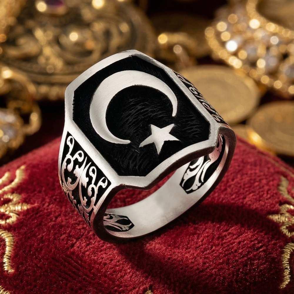 Ay Yıldız Gümüş YüzükAy Yıldız Yüzükler