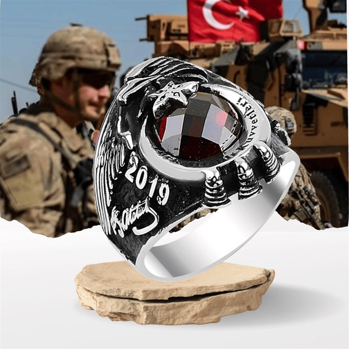 Ay Yıldız Türk Silahlı Kuvvetleri Gümüş Yüzük