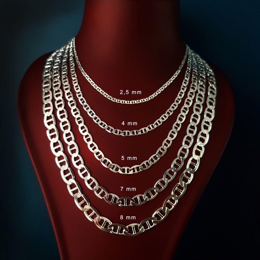 Solid Silver Curb Chain Silver Necklace