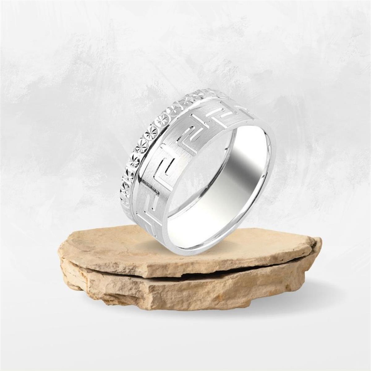 Desenli Gümüş Alyans