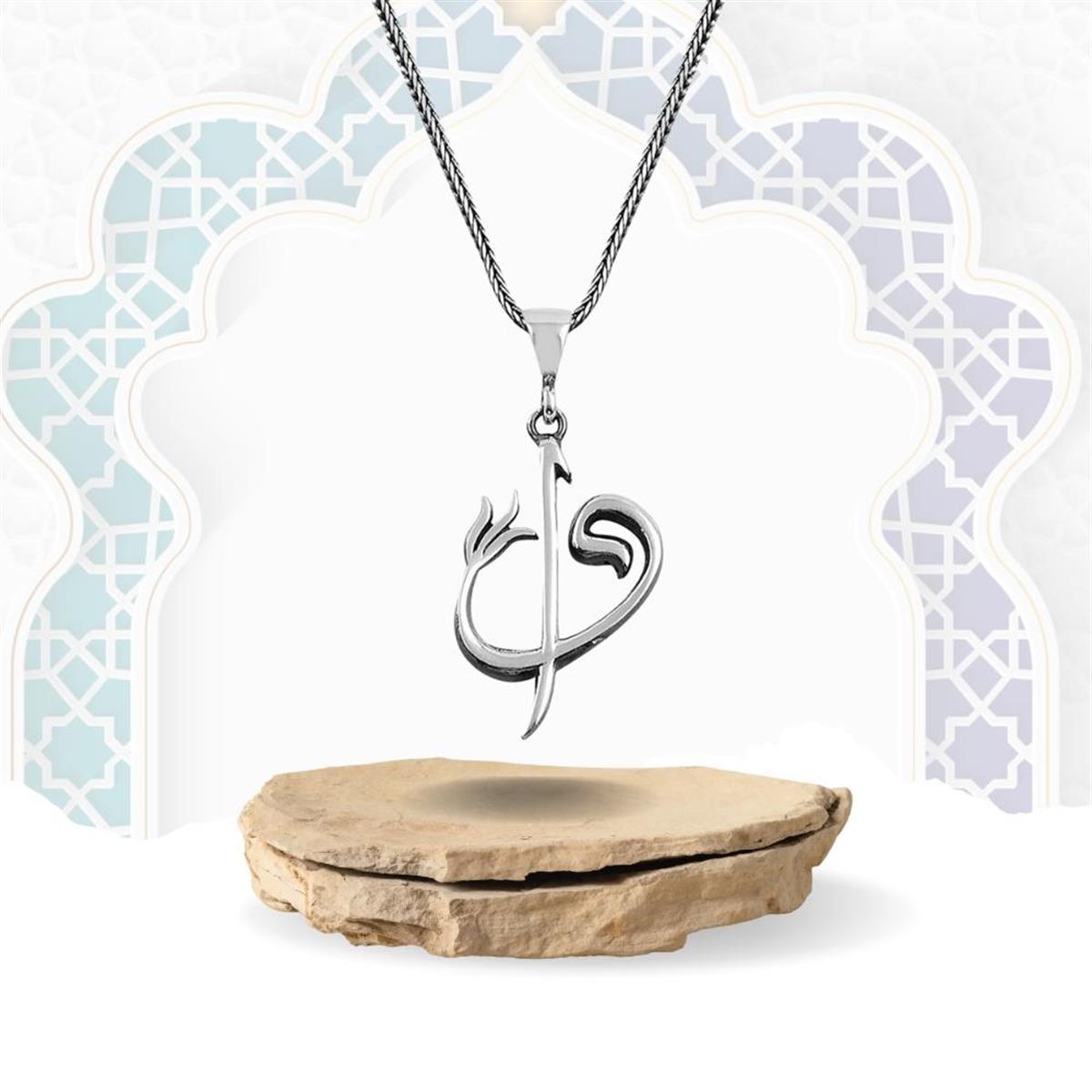 Elif Vav Gümüş Kolye