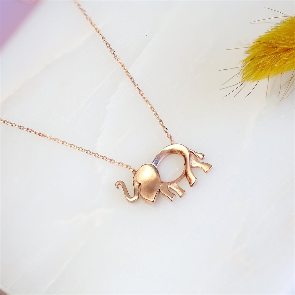 Fil Kadın Gümüş Kolye