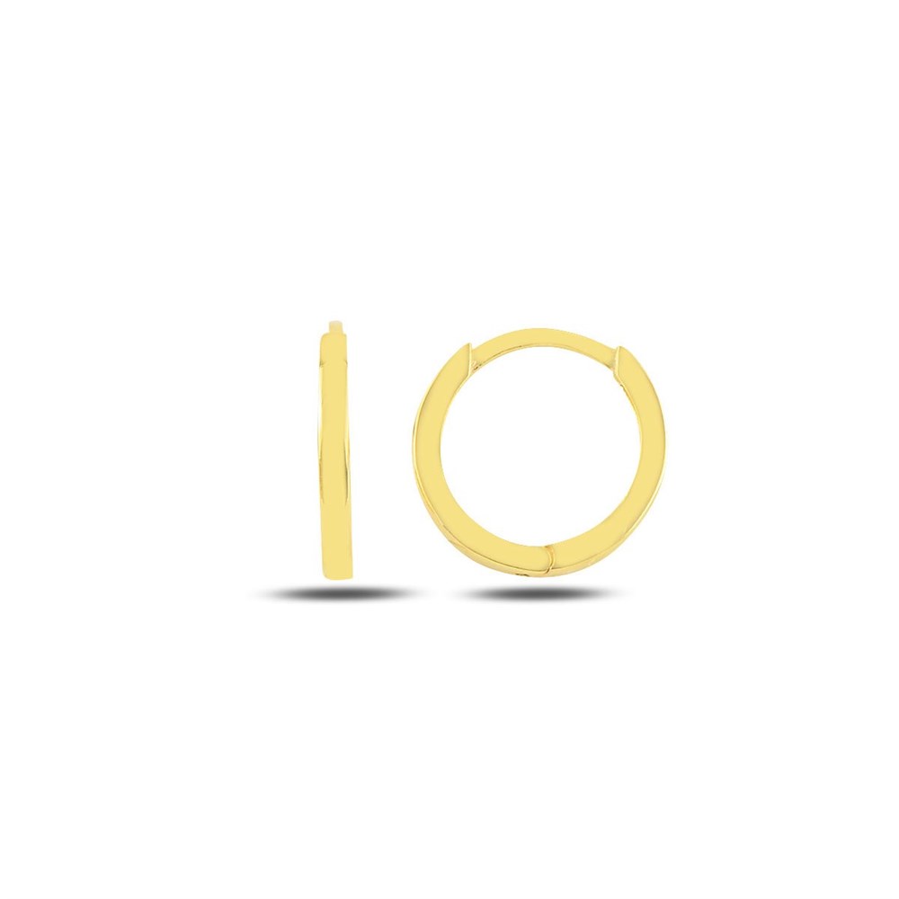 Halka Model 14K Altın Kaplama Gümüş Küpe