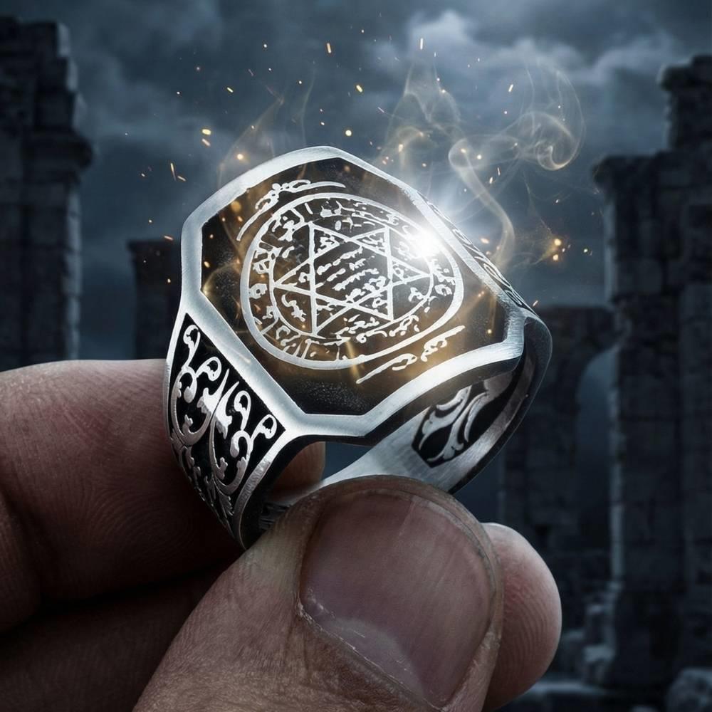 Hz Süleyman Mührü Gümüş YüzükSüleyman Mührü Yüzükler