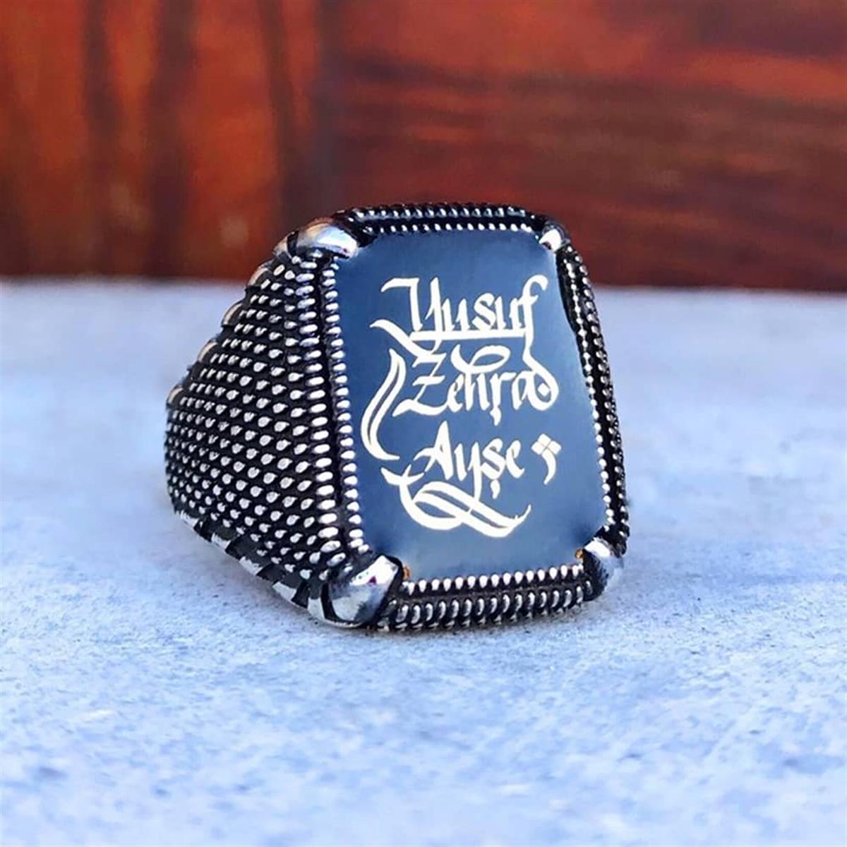 Kişiye Özel Pençe Gümüş Erkek Yüzük