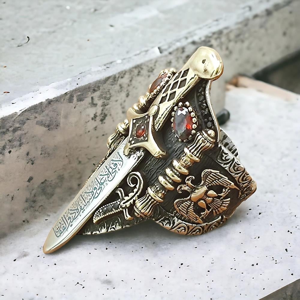 La Feta İlla Ali La Seyfe İlla Zülfikar Kılıç Zihgir Gümüş Yüzük