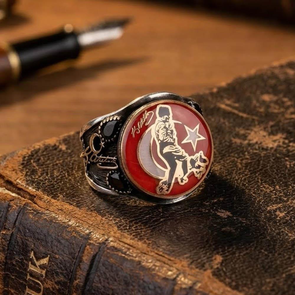 Mustafa Kemal Atatürk İmzalı Gümüş YüzükAtaturk Ring