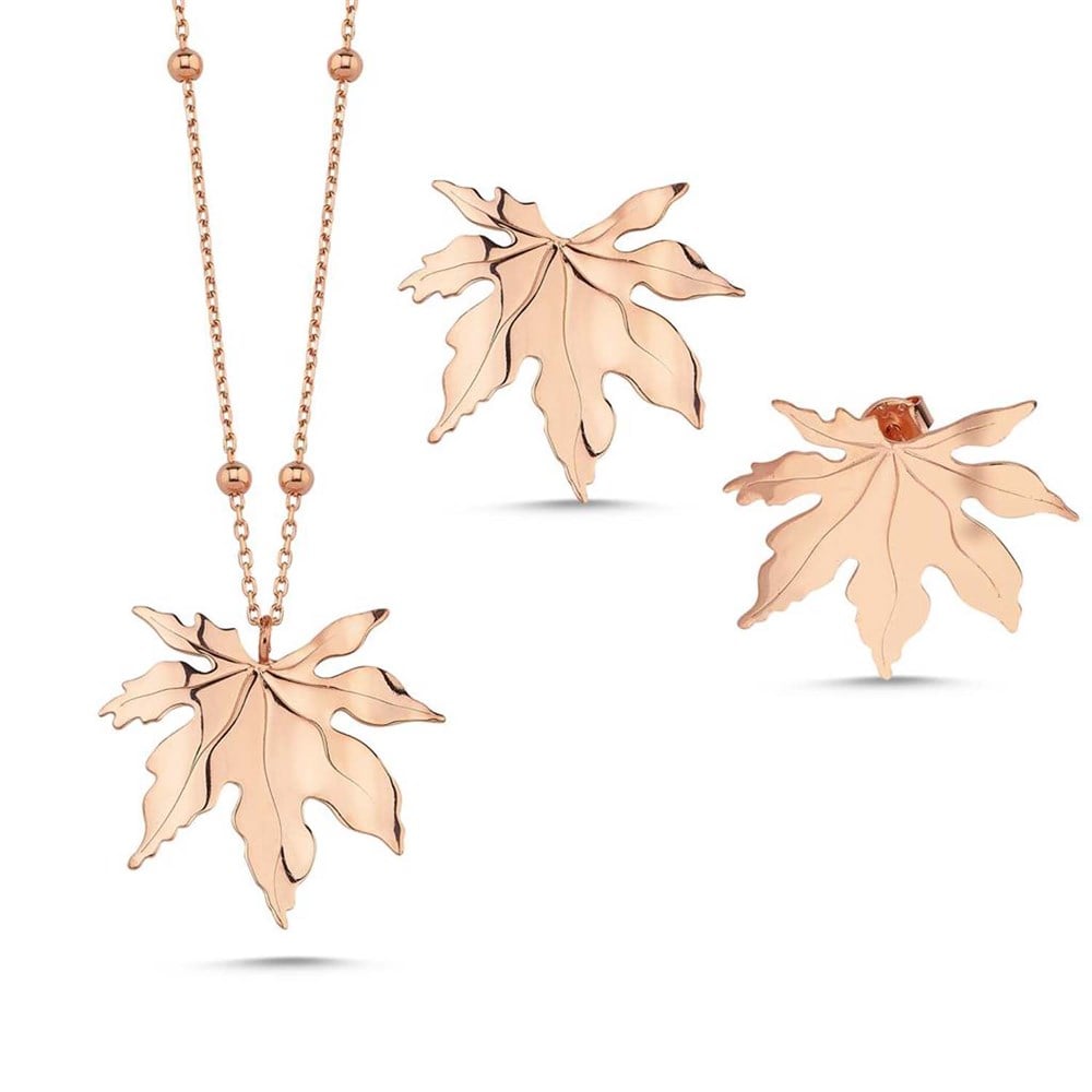 Rose Çınar Taşsız Gümüş Bayan Set