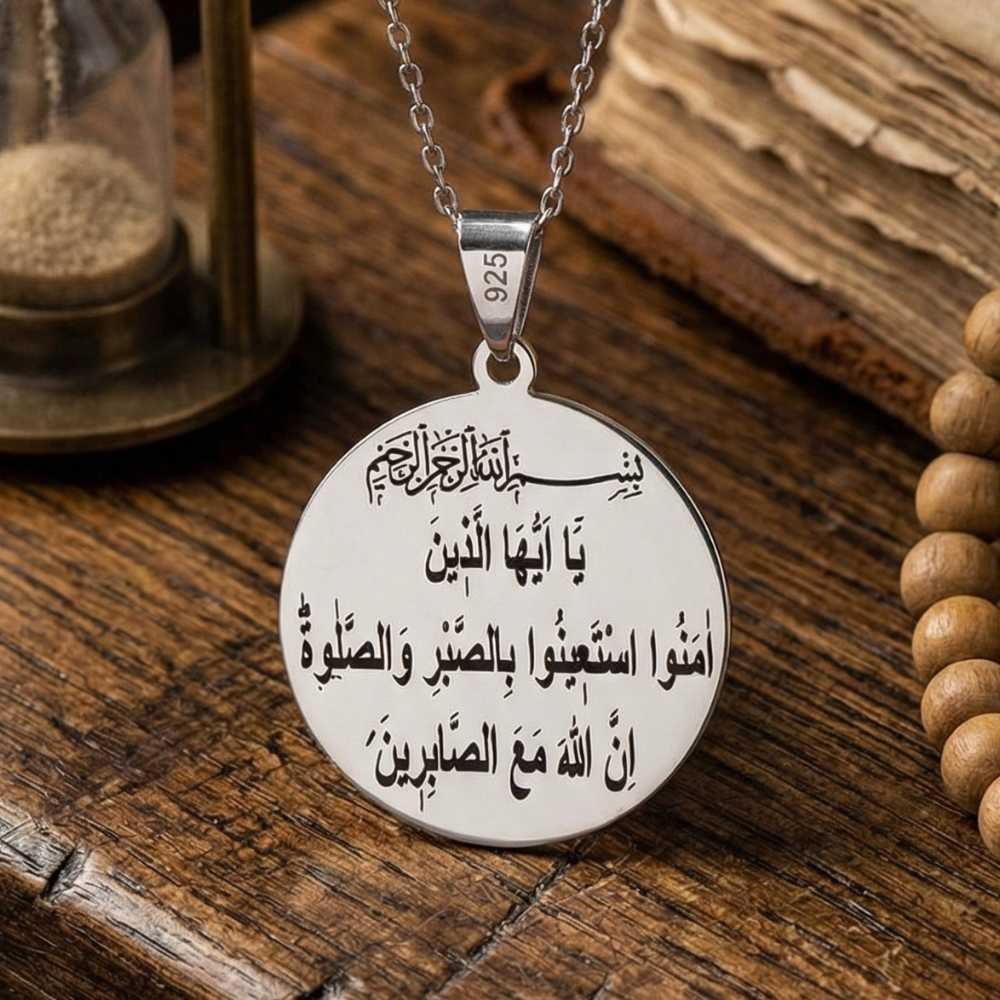 Sabır Duası Gümüş KolyeDualı Kolye